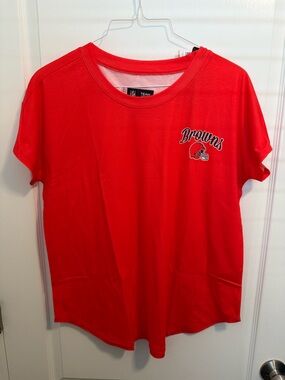 NFL Women's Cleveland Browns Script Tee with Logo - Size L
